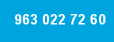 963 022 72 60 963 022 72 60